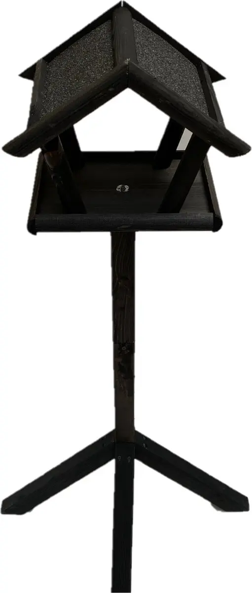 Vogelhuis Voedertafel op staander Zwart