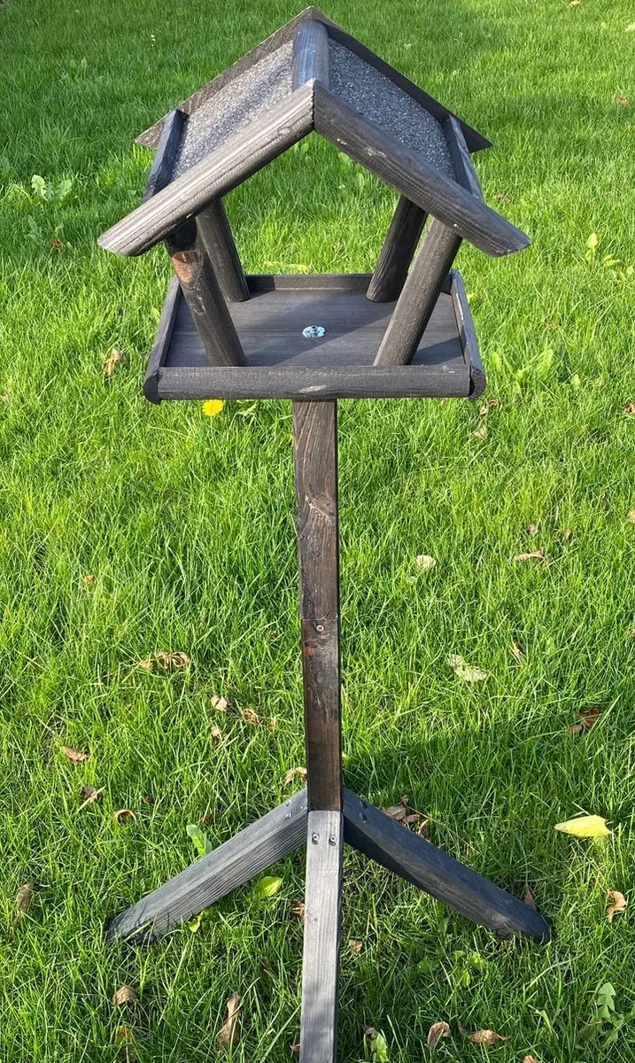 Mullrose Vogelhuis Voedertafel op Staander - Zwart