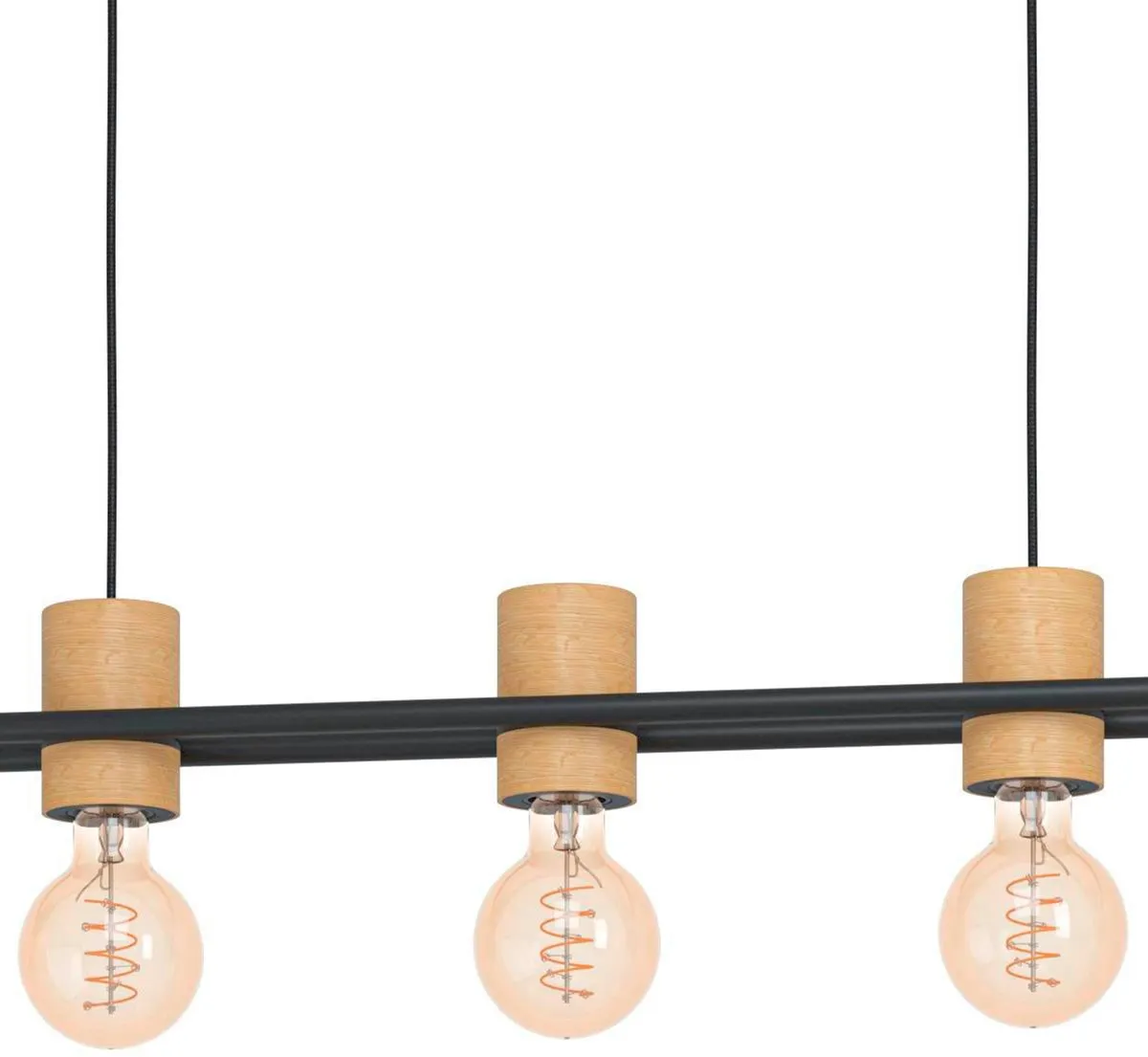 Eglo Chieveley Hanglamp E27 - 5 Lichtpunten - 88,5 cm - Zwart