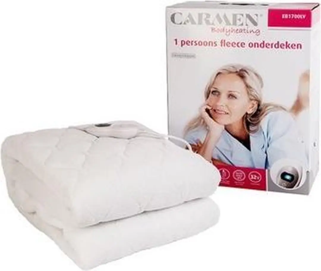 Carmen EB1000 Elektrische Deken 1-persoons - 47W - Wit