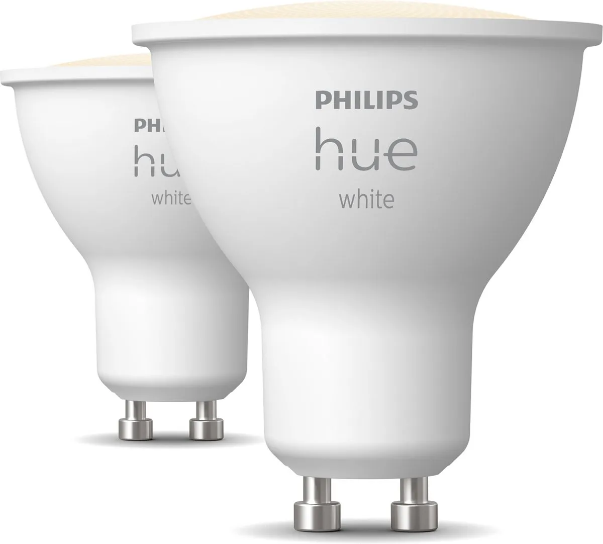 Philips Hue Spot GU10 Warmwit Mat - 2 Stuks