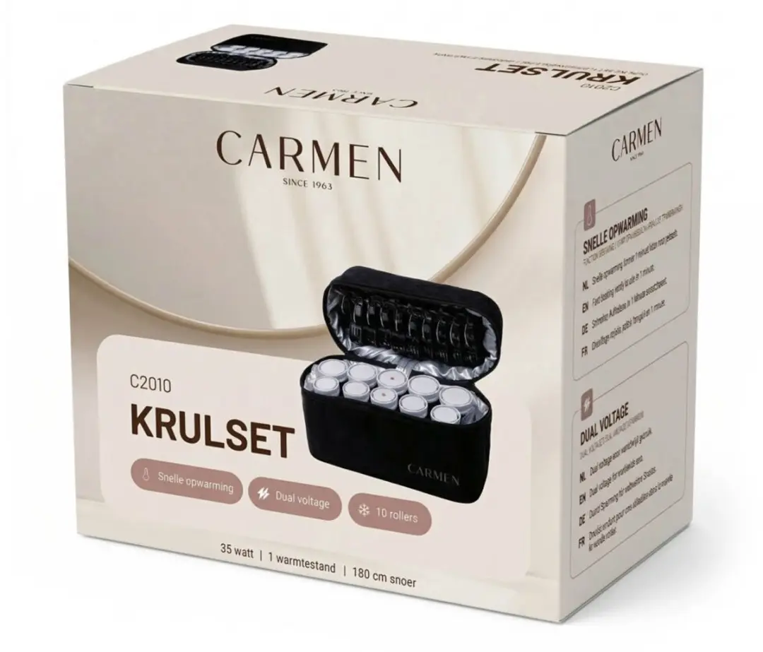 Carmen C2010 Reis Krulset - 10 Rollers - Dual Voltage - afbeelding 6 van 6