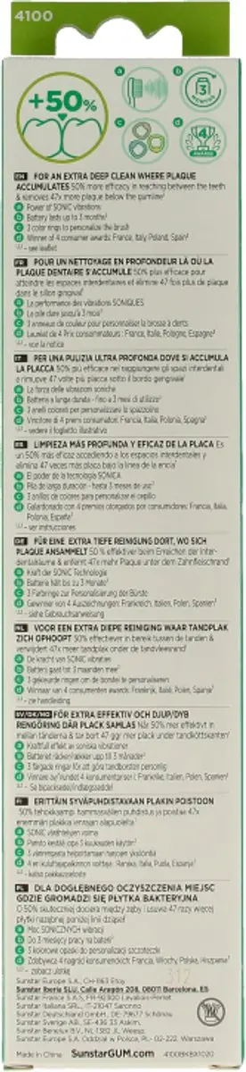 Gum Sonic Daily Elektrische Tandenborstel - Zwart