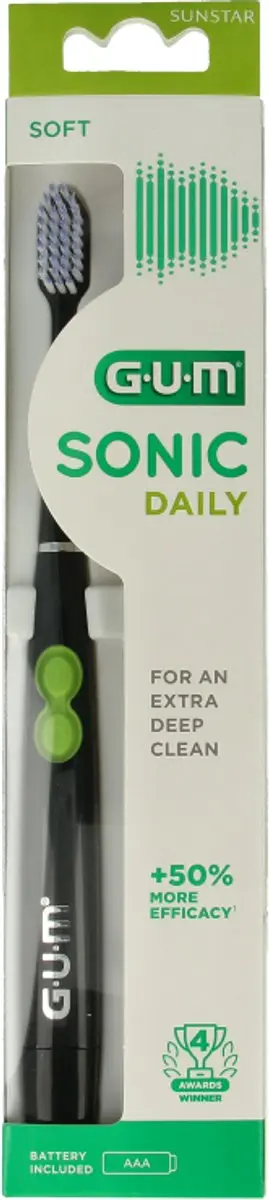 Gum Sonic Daily Elektrische Tandenborstel - Zwart - afbeelding 6 van 6