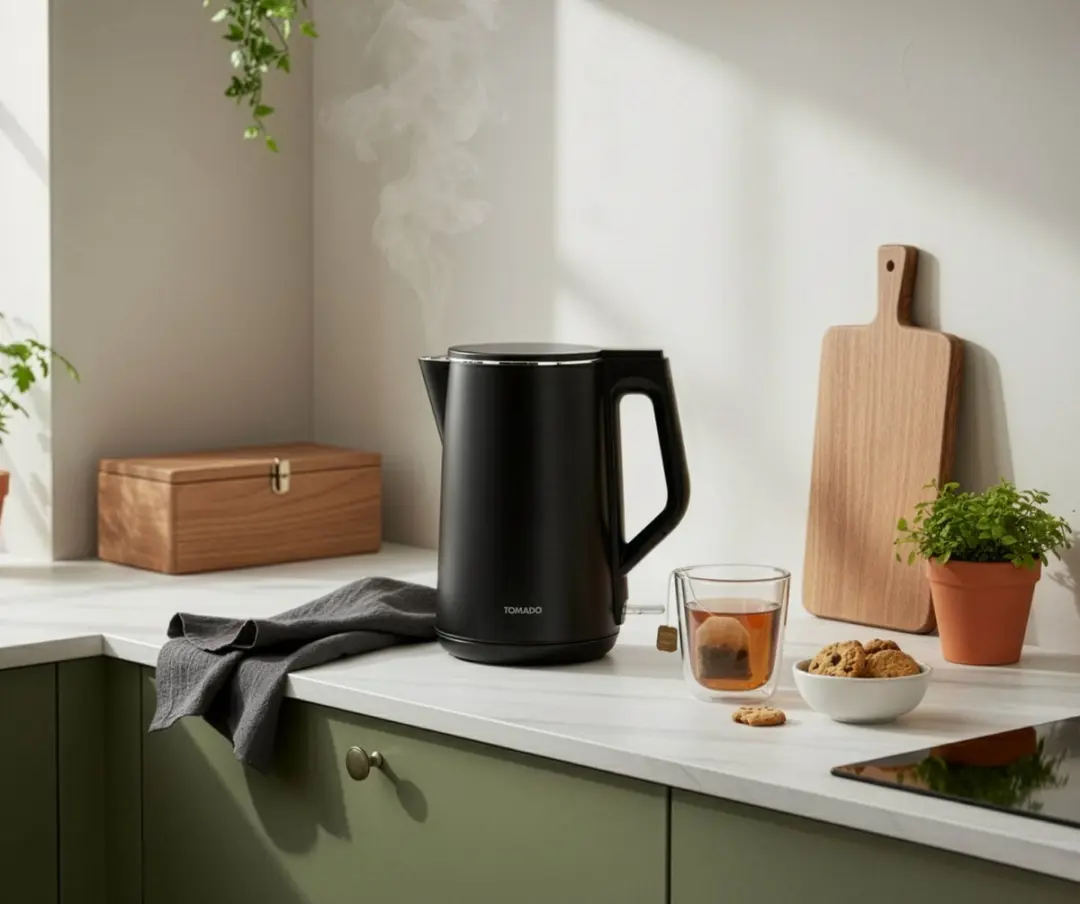 Tomado TWK1708B Waterkoker 1,5L - 2200W - Matzwart