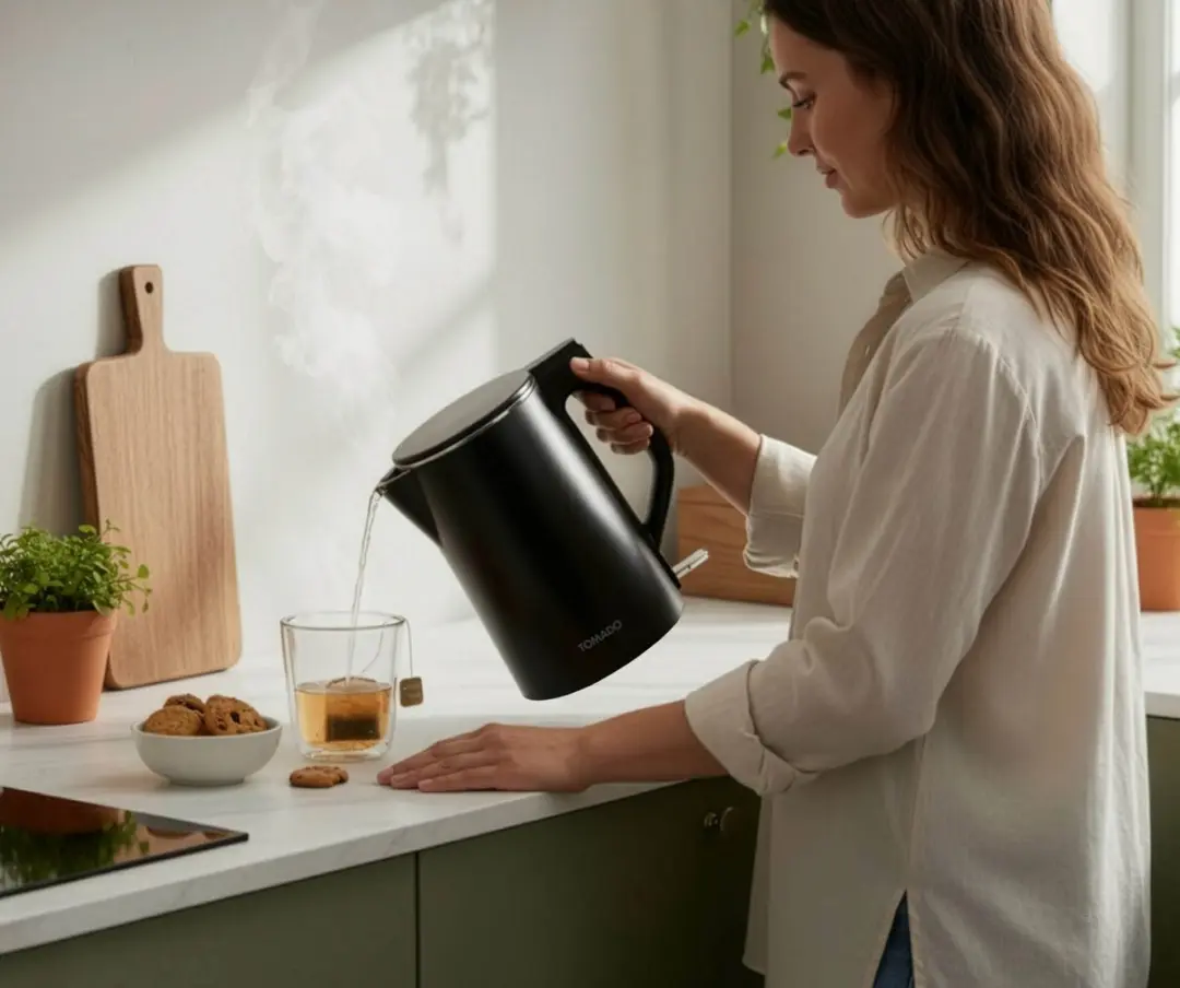 Tomado TWK1708B Waterkoker 1,5L - 2200W - Matzwart