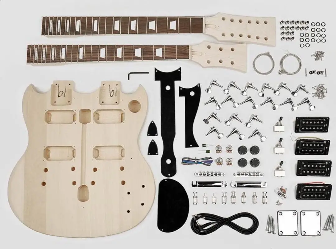 Boston KIT-DN-10 Double Neck Elektrische Gitaar Zelfbouwpakket