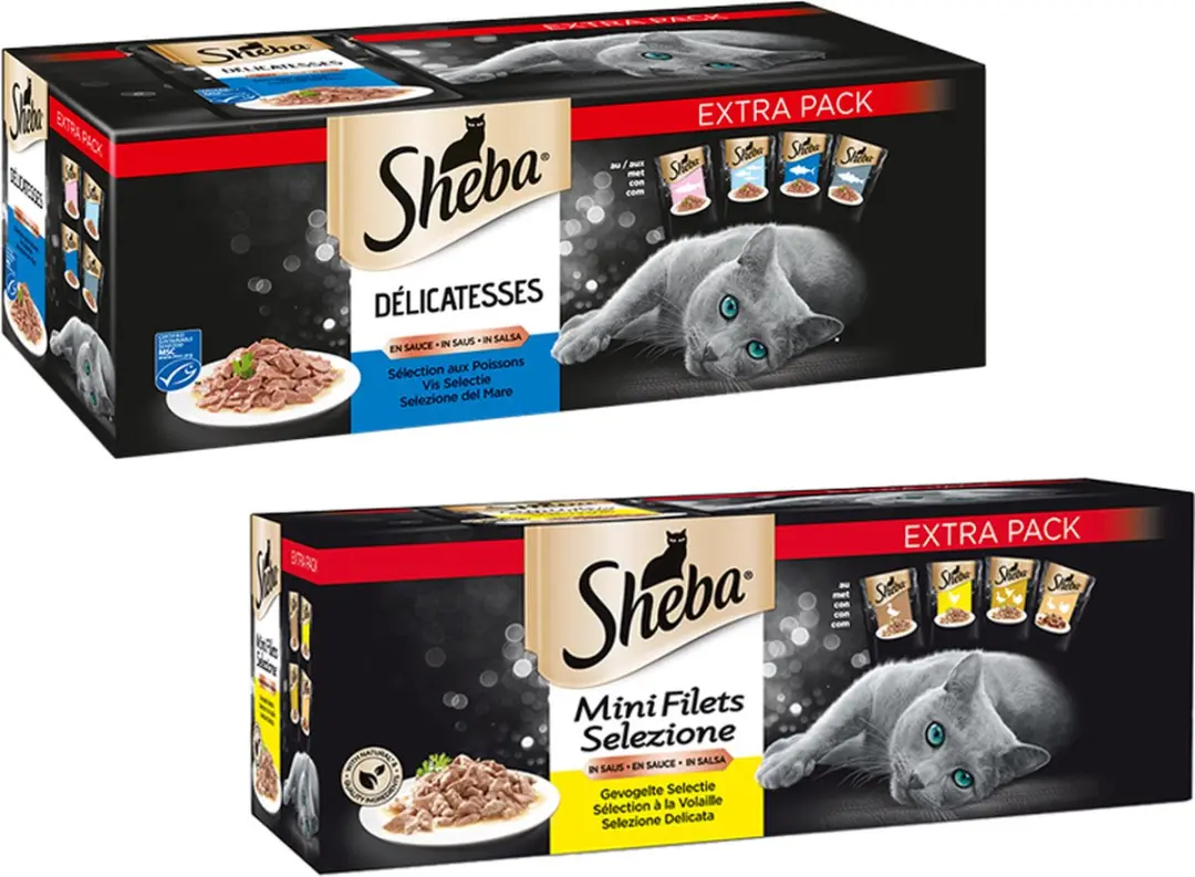 Sheba Natte Voeding Kat Duo Pack - 80 Stuks