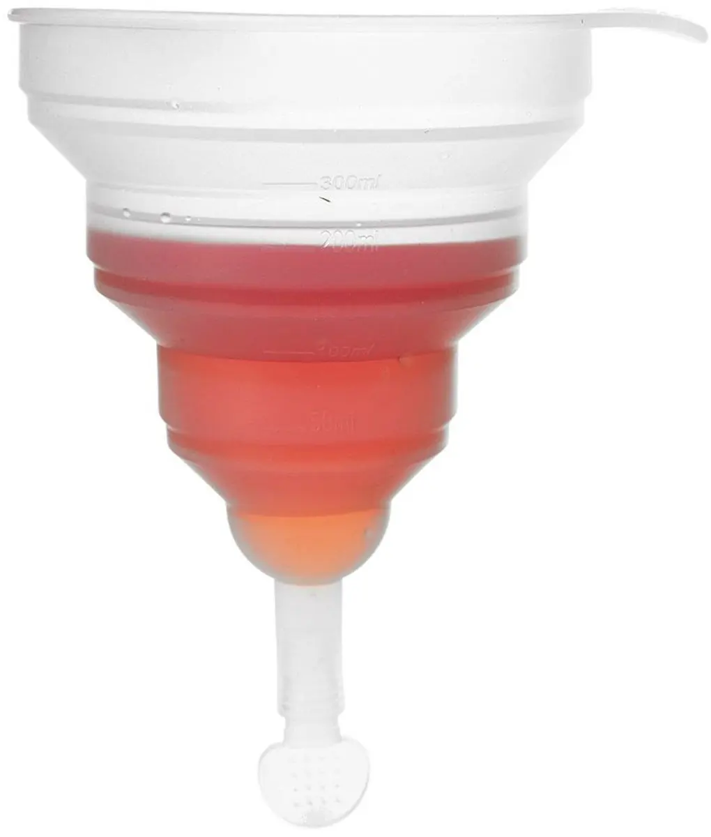 Orion KEMP Opvouwbare Keukentrechter 12cm - Siliconen - Wit - afbeelding 6 van 6