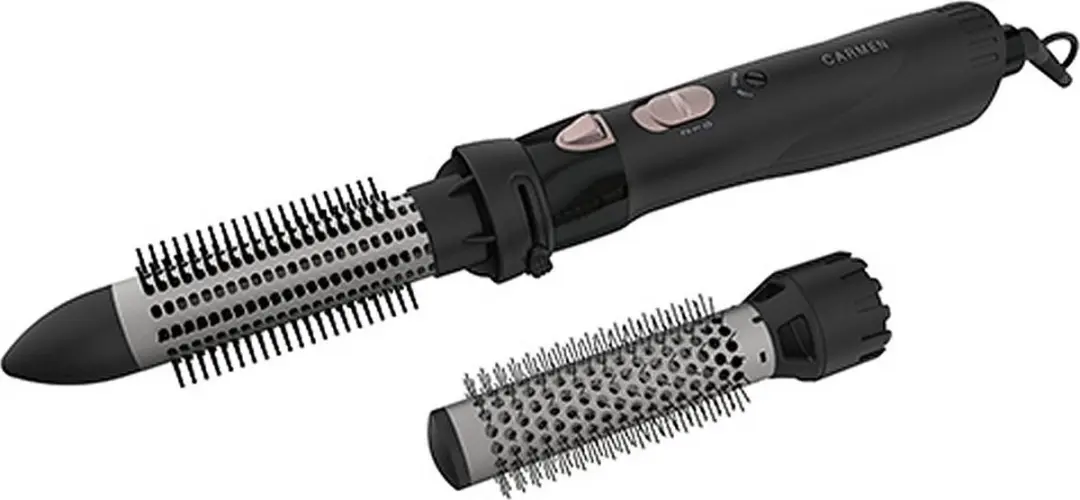 Carmen DC5250 Föhnborstel 550W - 2 Opzetstukken - Dual Voltage - Zwart - afbeelding 6 van 6