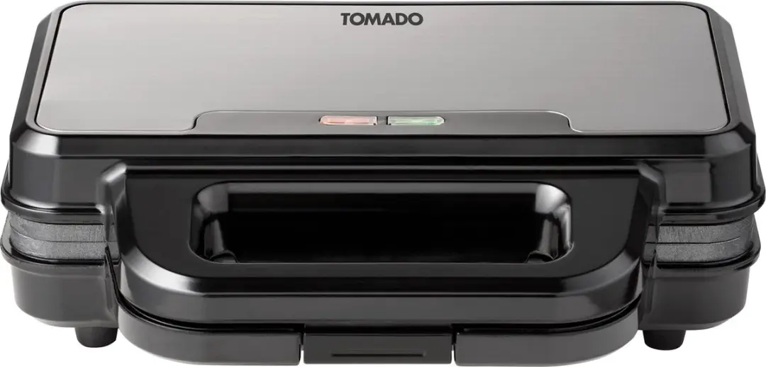 Tomado TGP2001S Panini Grill 2 Tosti’s - 900W - Zwart/RVS
