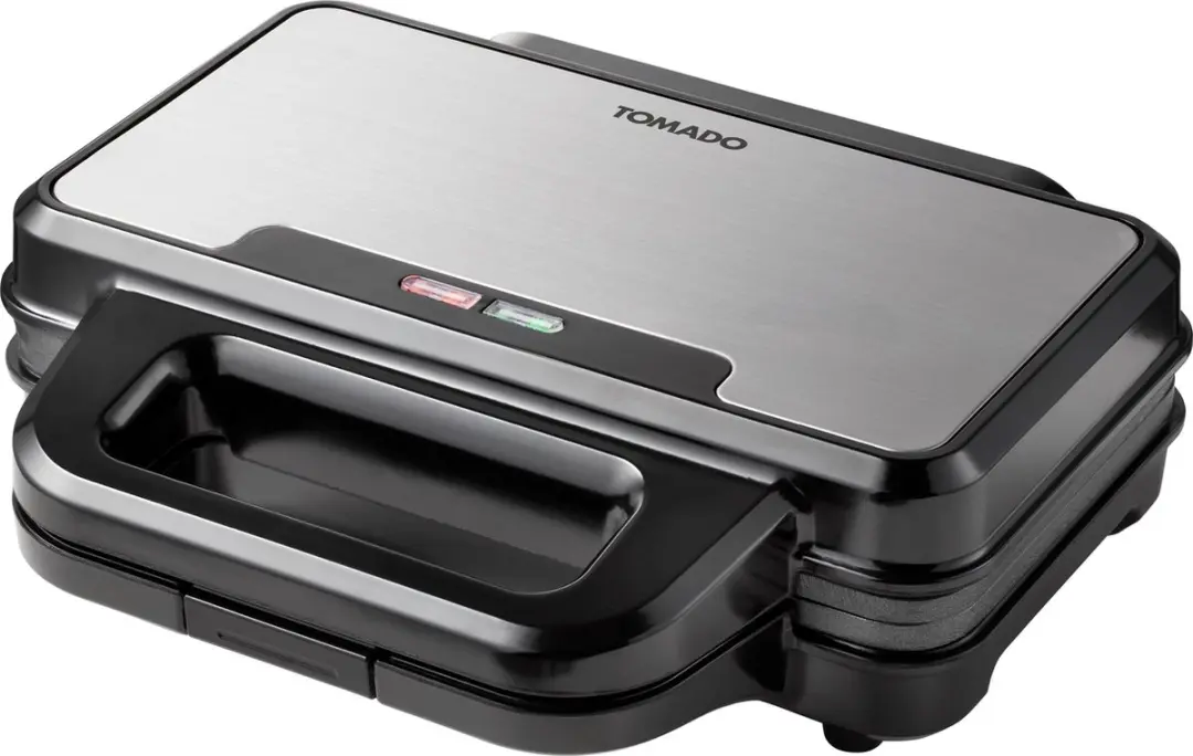 Tomado TGP2001S Panini Grill 2 Tosti’s - 900W - Zwart/RVS