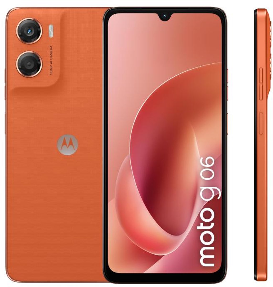 Motorola moto g06 17,5 cm (6.88") Dual SIM Android 15 4G USB Type-C 4 GB 256 GB 5200 mAh Oranje