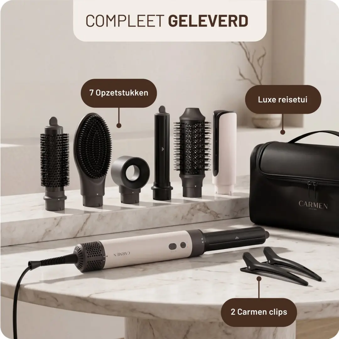 Carmen CAS1470C Multistyler 1400W - 7-in-1 - Beige