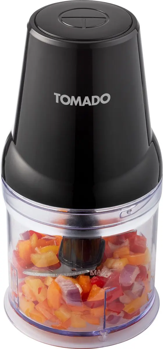 Tomado TCH2001B Hakmolen 400W - 2 RVS messen - 360ml - Zwart