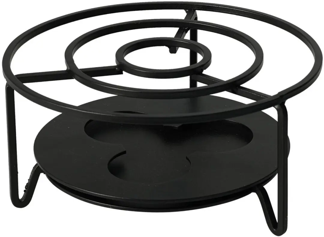 Excellent Houseware Rechaudplaat D16cm - 3x - RVS - Grafietzwart