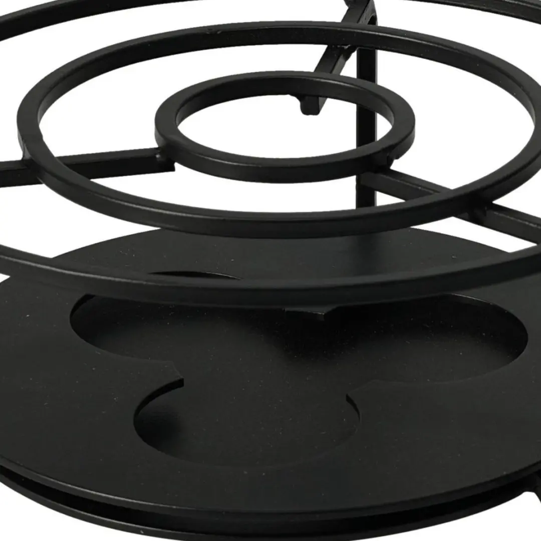 Excellent Houseware Rechaudplaat D16cm - 3x - RVS - Grafietzwart