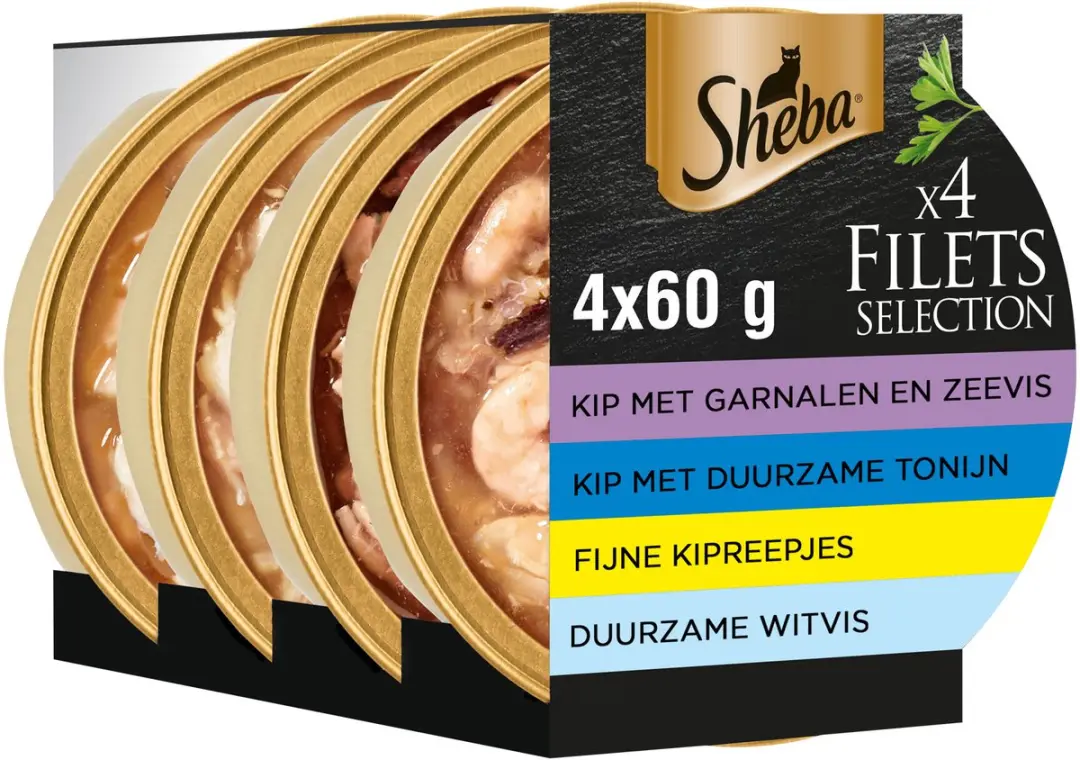 Sheba Filets Selection In Saus Kattenvoer - 4x60g