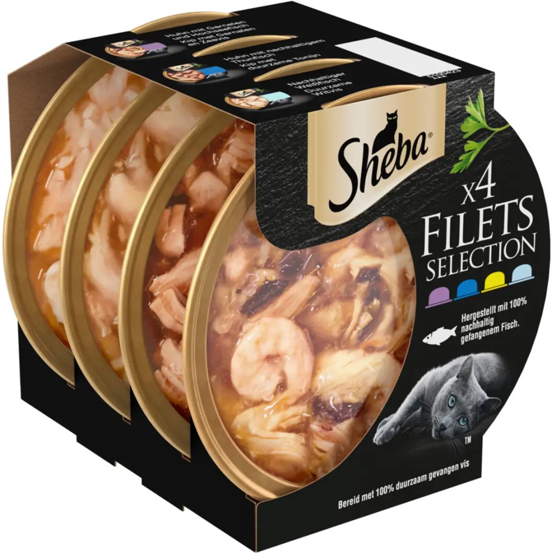 Sheba Filets Selection In Saus Kattenvoer - 4x60g