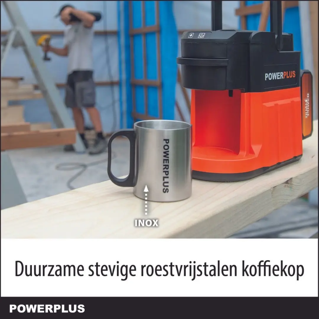 Powerplus Dual Power POWDP60810 Accu Koffiemachine - Oranje