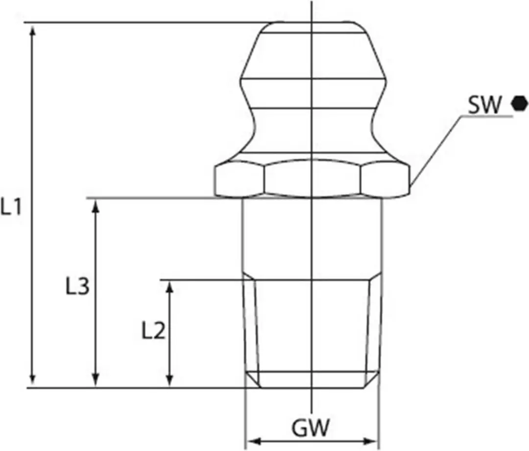 Pressol H1 Zeskantige Smeernippel M10x1,5 - Ocynkowane