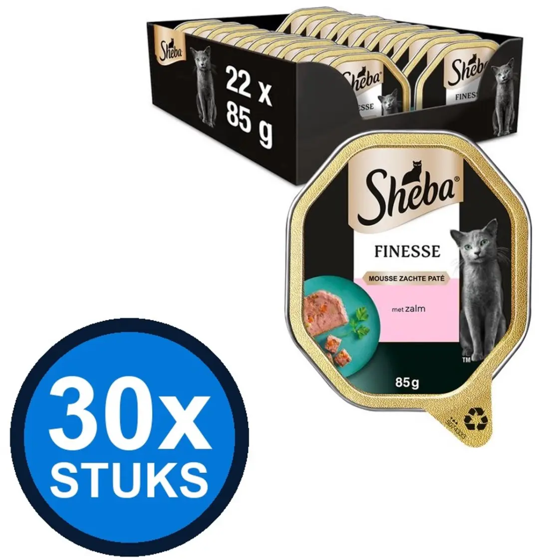 Sheba Finesse Mousse Zalm Kattenvoer Natvoer