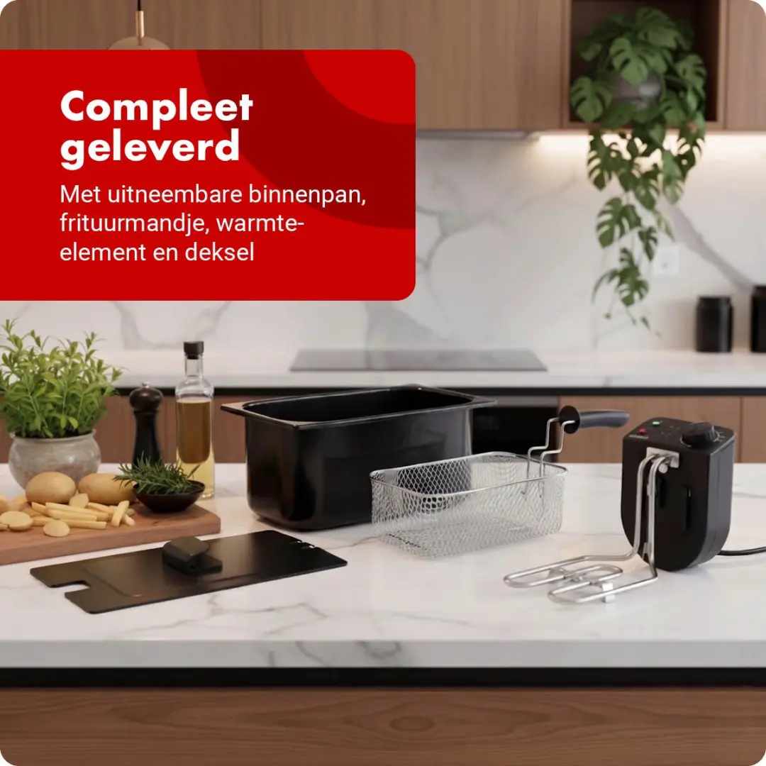 Tomado TDF3001B Frituurpan 3L - 2200W - Zwart