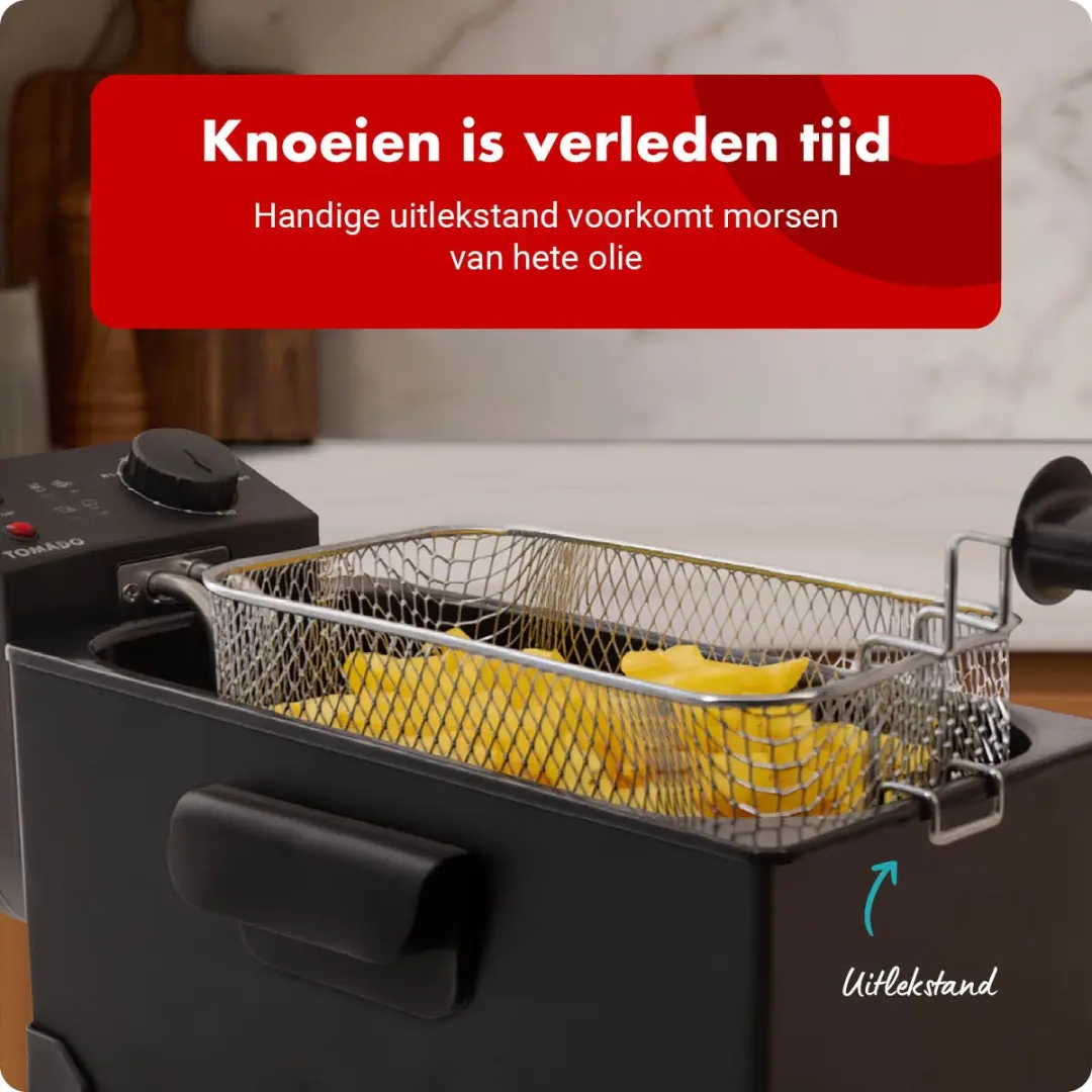 Tomado TDF3001B Frituurpan 3L - 2200W - Zwart
