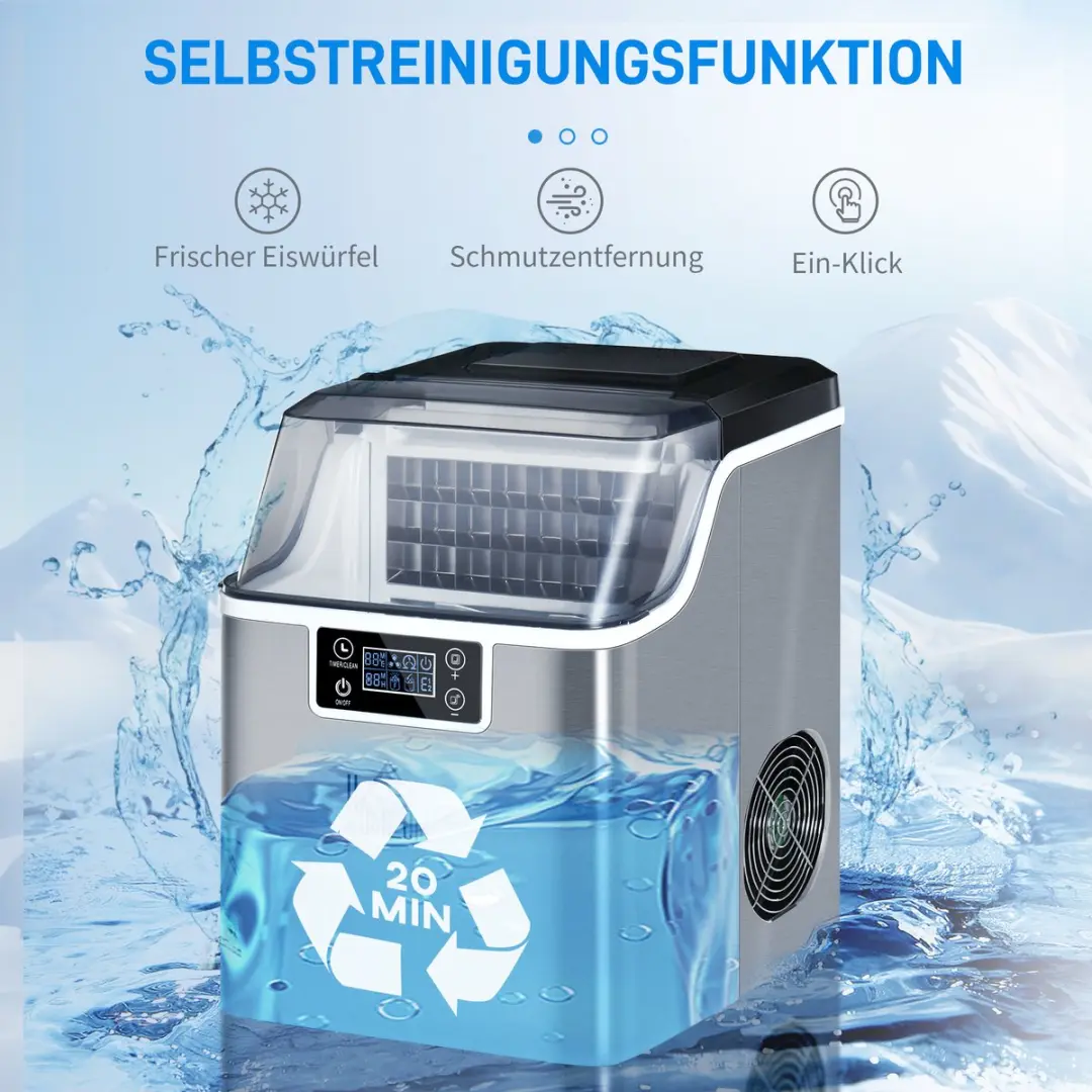 Homcom IJsblokjesmachine 253W - 3,2L - Roestvrij staal