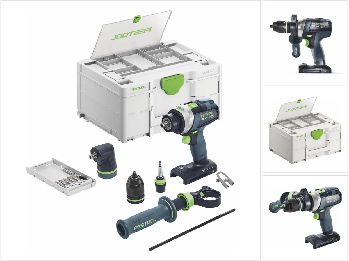 Festool TPC 18/4 I-Basic-Set QUADRIVE Accu Klopboormachine - 18V - afbeelding 6 van 6