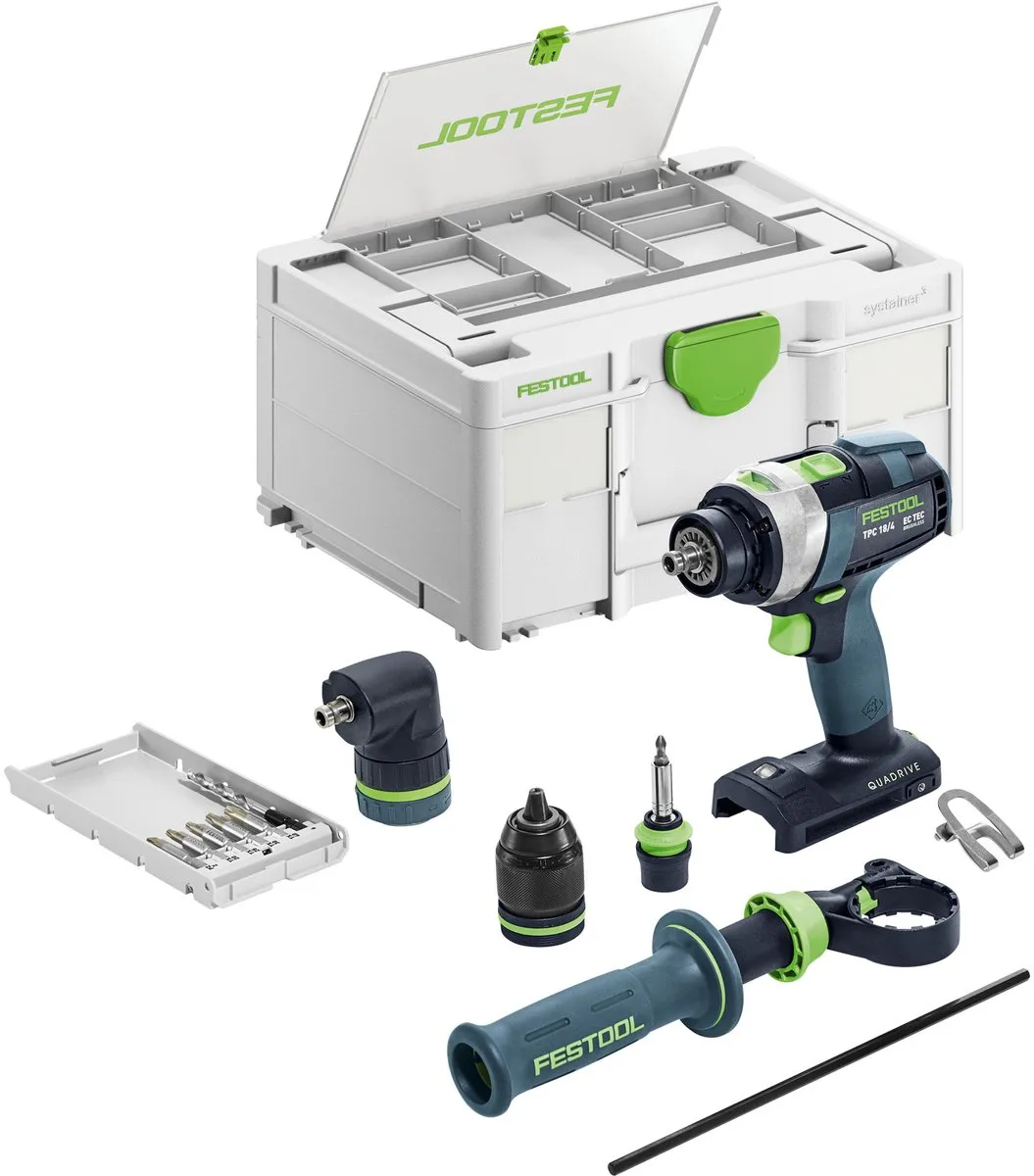 Festool TPC 18/4 I-Basic-Set QUADRIVE Accu Klopboormachine