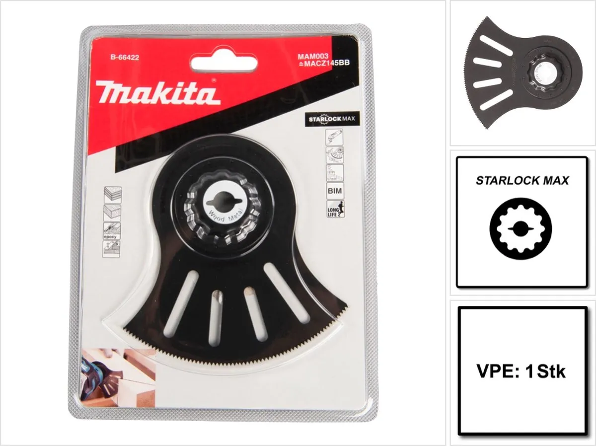 Makita Segmentzaagblad B-66422 - Oscillerend - 100mm - Hout/Metalen - afbeelding 6 van 6