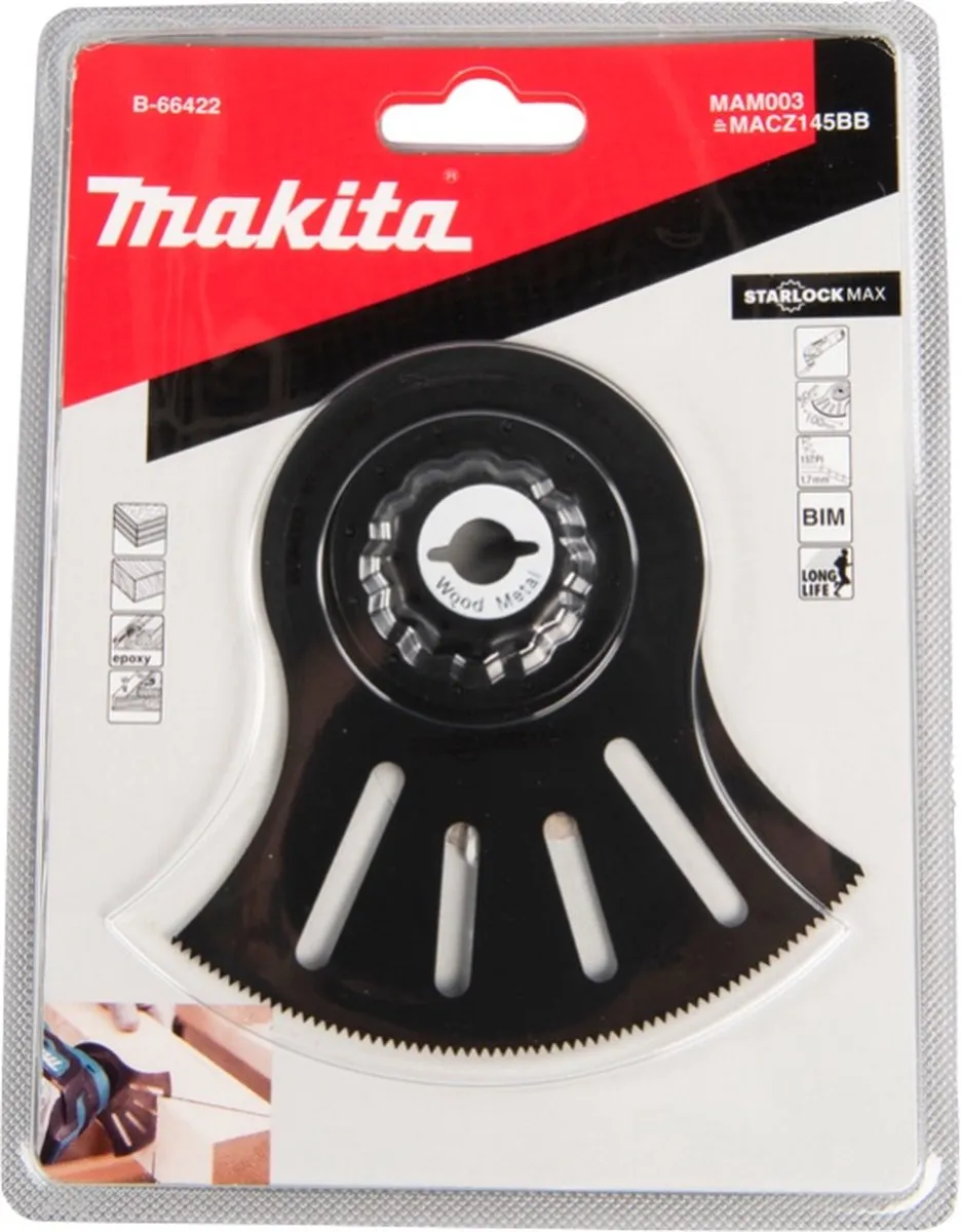 Makita Segmentzaagblad B-66422 - Oscillerend - 100mm - Hout/Metalen