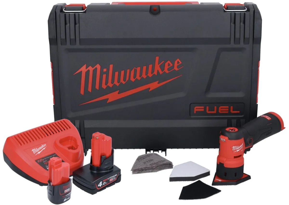 Milwaukee M12 FDSS-422X Accu Spot-schuurmachine - 2x 2.0Ah - afbeelding 5 van 5