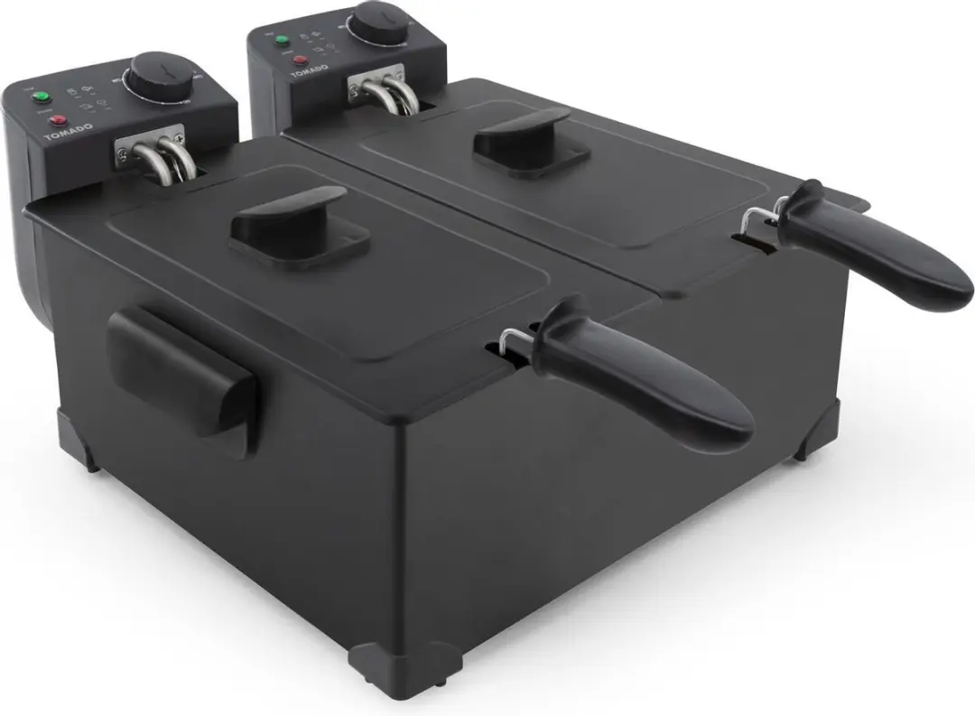 Tomado TDF6001B Dubbele Frituurpan 2x3L - Zwart