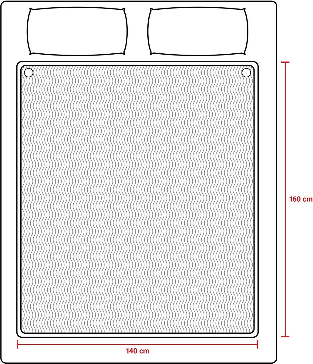 Tomado TEB1502W Elektrische Onderdeken 120W - 2 Personen 160x140cm Wit