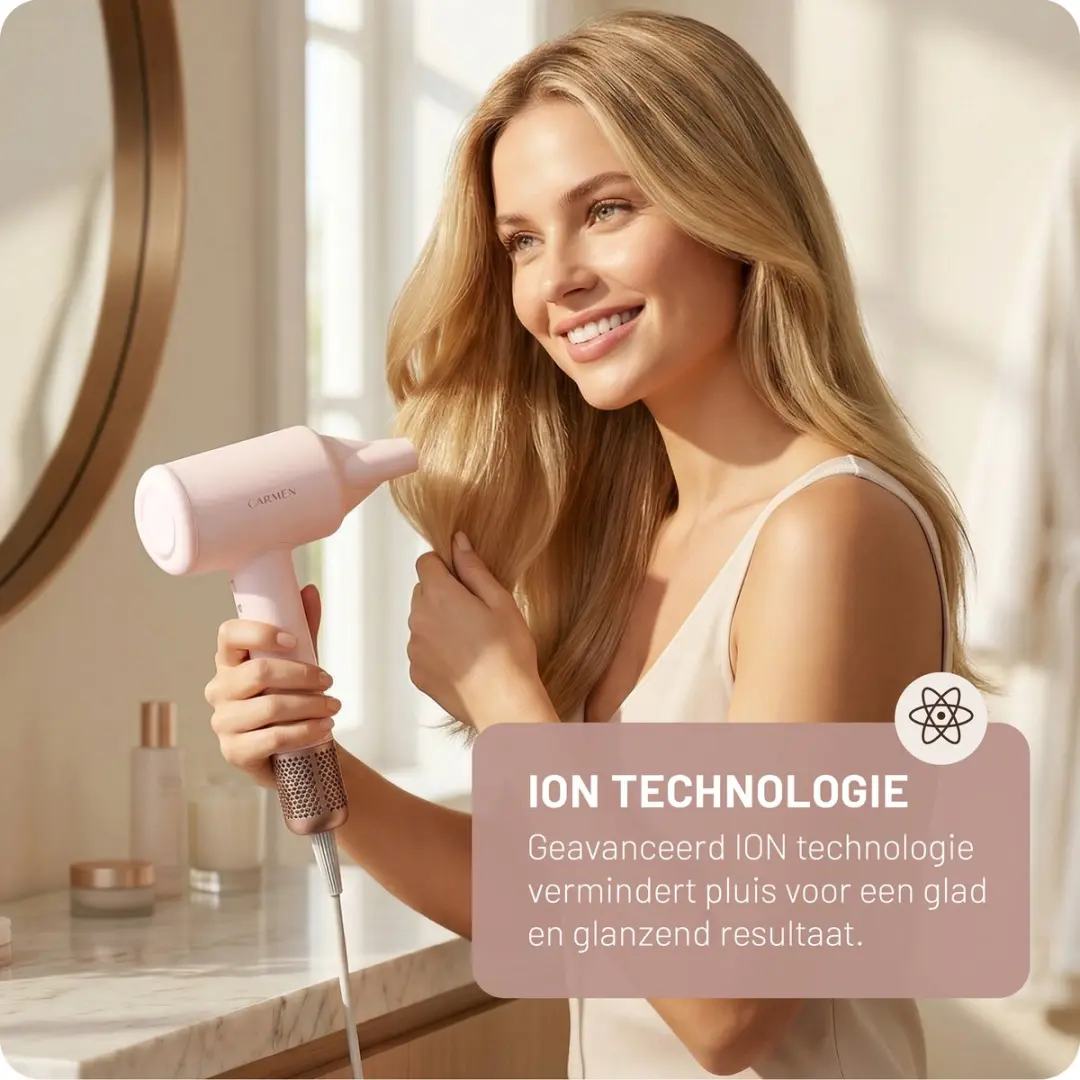 Carmen CHD1630P Haardroger - 1600W - Roze