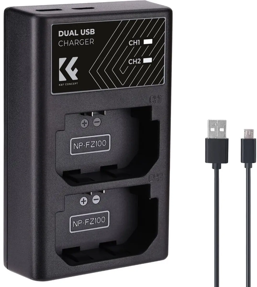 K&F Concept KF13.047 Dubbele Batterijlader Sony NP-FZ100