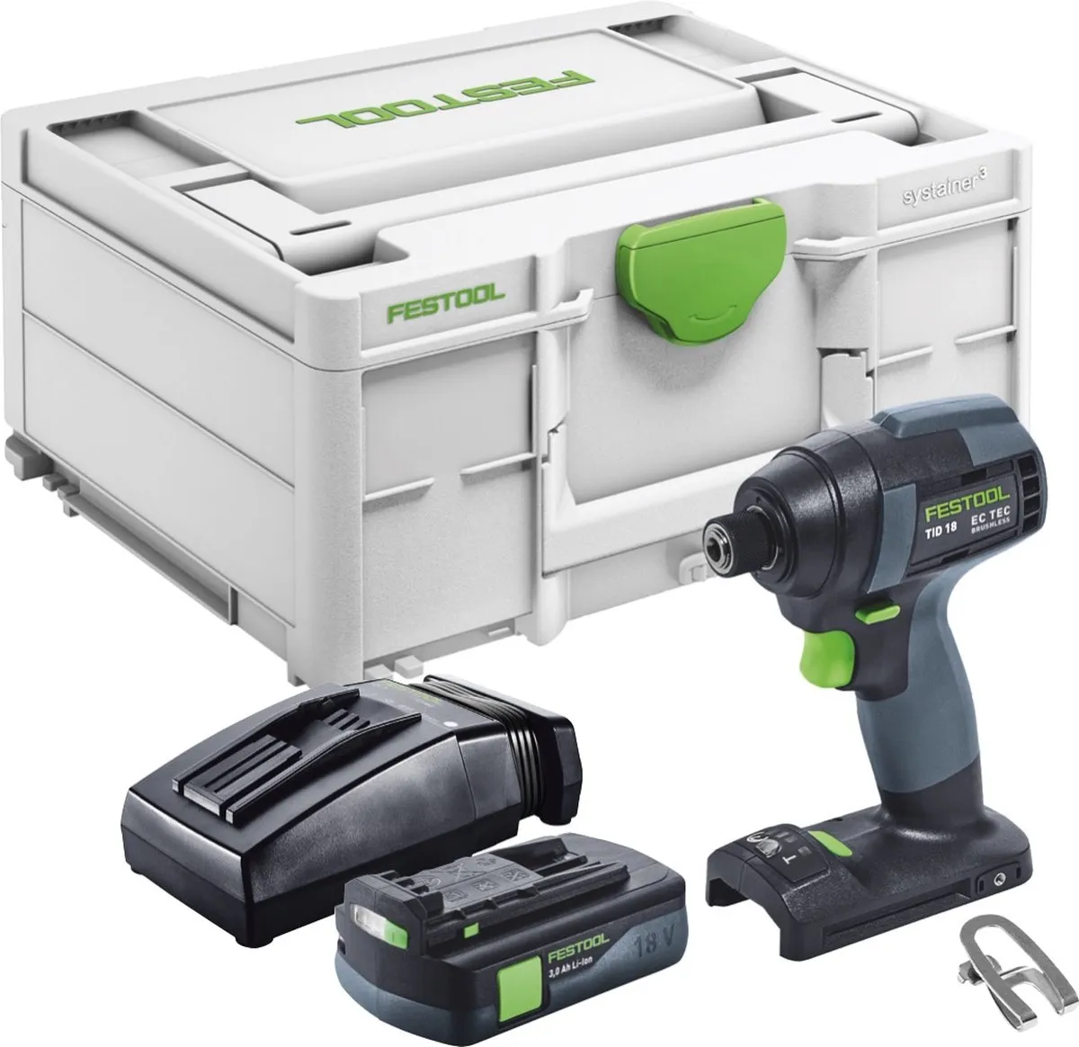 Festool TID 18-Basic Accu-Slagmoersleutel 18V 180Nm - 1x 3.0Ah Accu