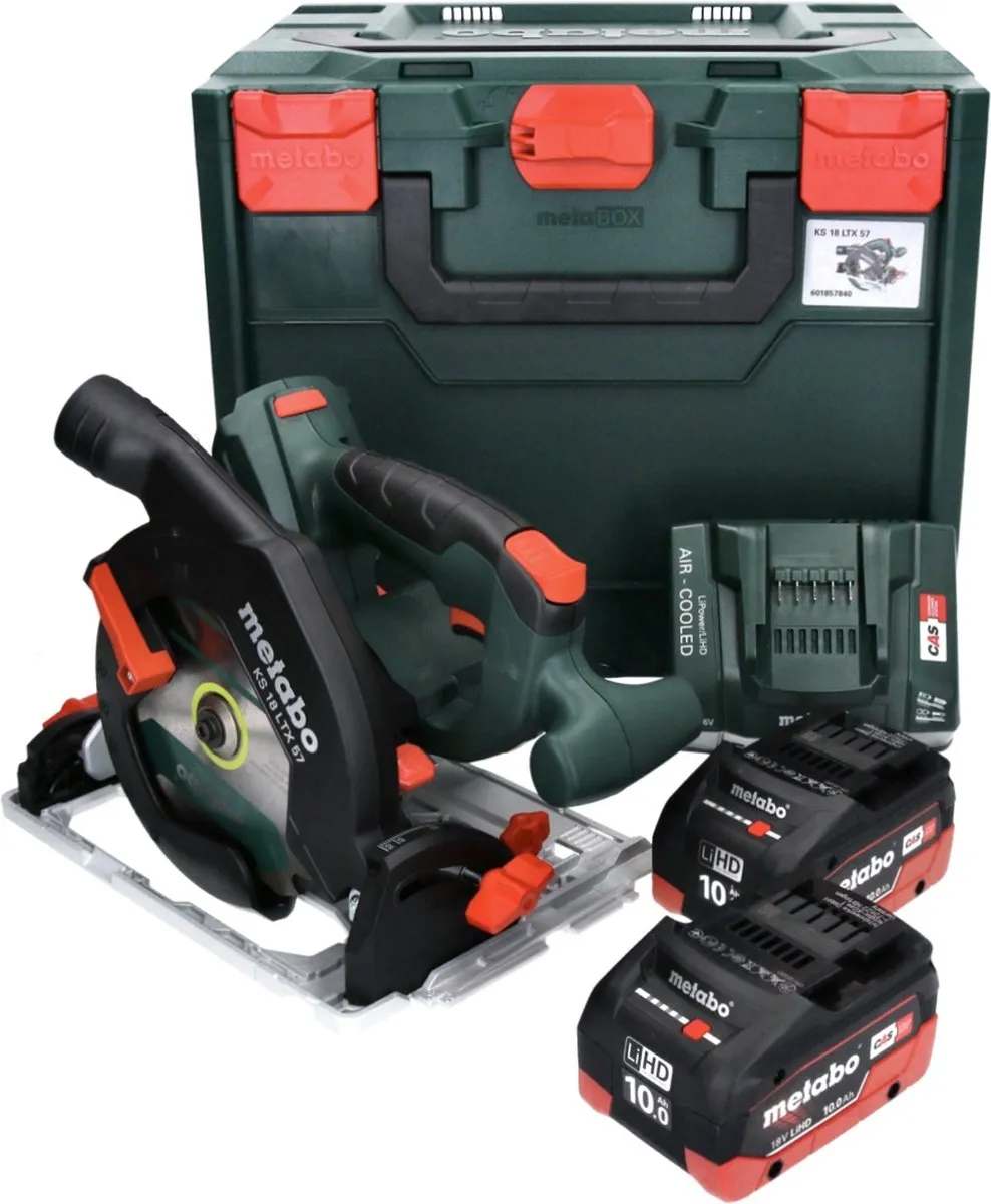 Metabo KS 18 LTX 57 Accu-handcirkelzaag 165mm - 2x 10Ah + Oplader - afbeelding 3 van 5