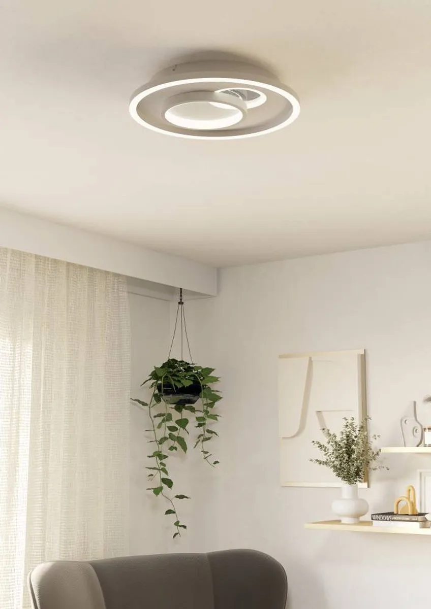 Eglo Tiriolo Plafondlamp LED Ø38cm - Wit/Goud