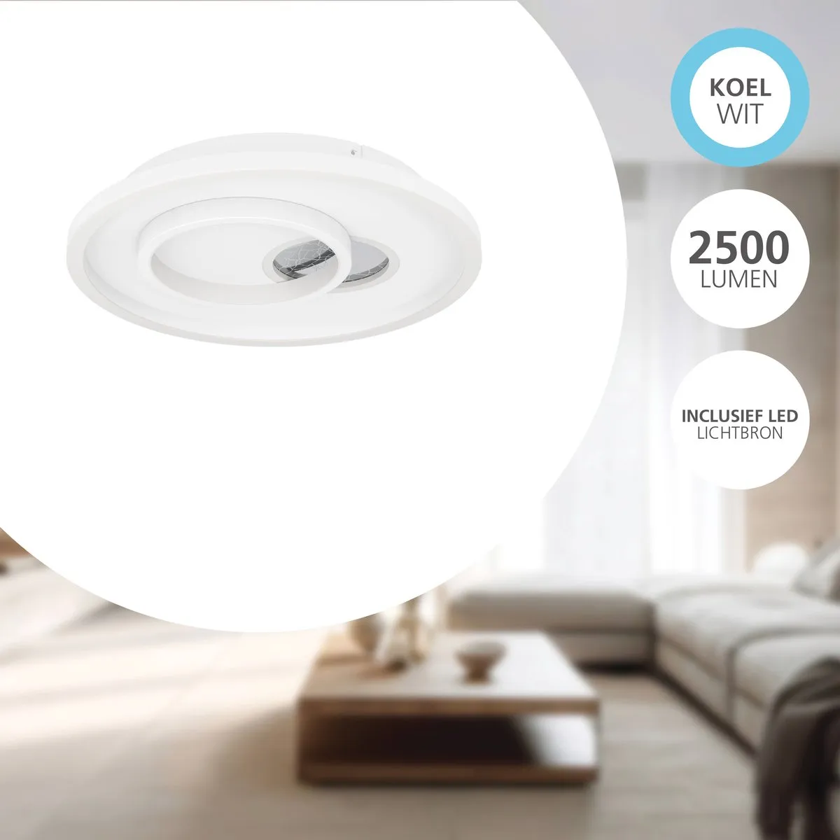 Eglo Tiriolo Plafondlamp LED Ø38cm - Wit/Goud