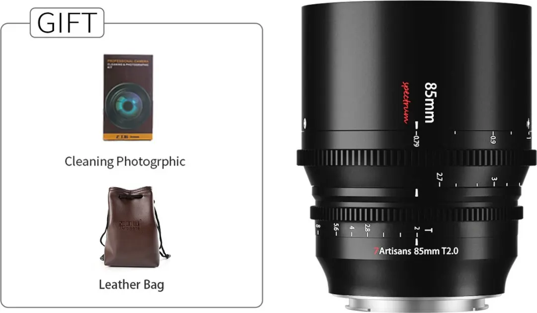 7Artisans 85mm T2.0 RF Lens - Canon RF - 82mm - Zwart