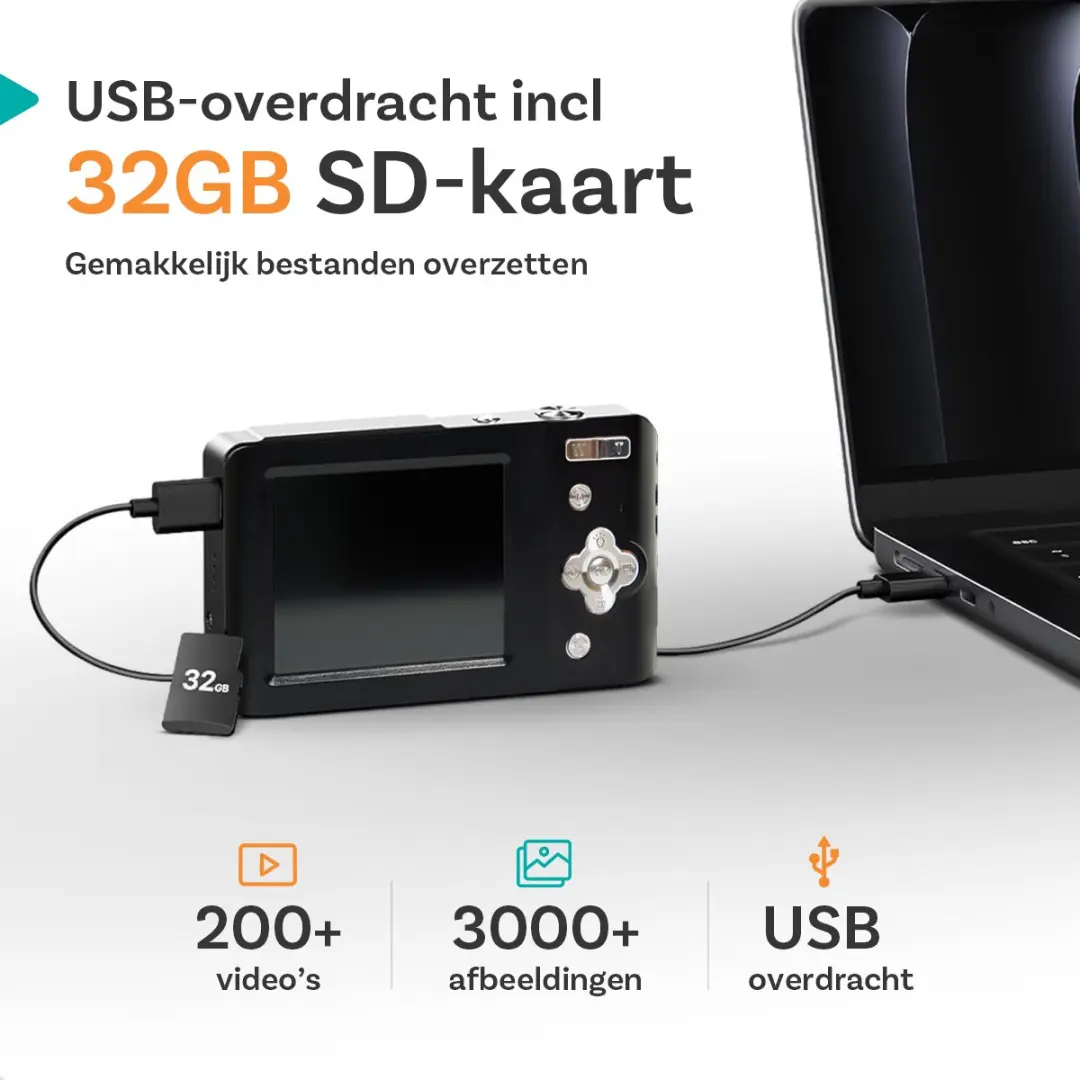 Pora&Co DC403-32G-Z Digitale Camera - Zwart