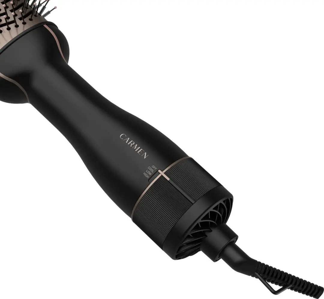 Carmen CHB1380B Ovale Föhnborstel - 1300W - ION - Zwart