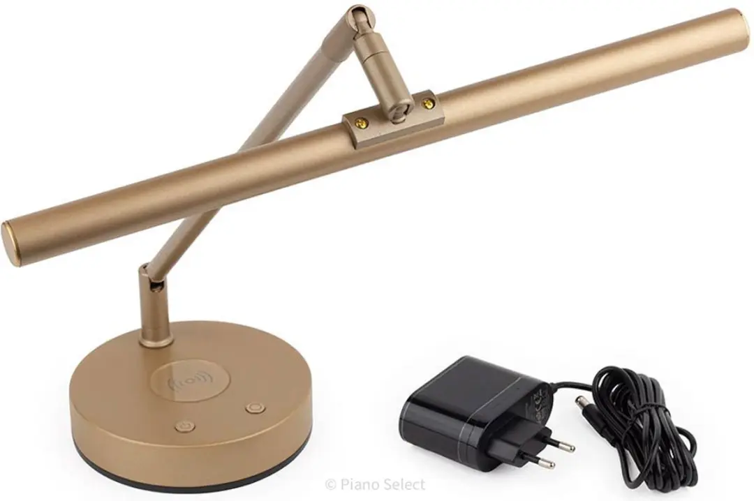 Boston PLM-1000 Pianolamp - Messing - LED met draadloze telefoonoplader - afbeelding 6 van 6