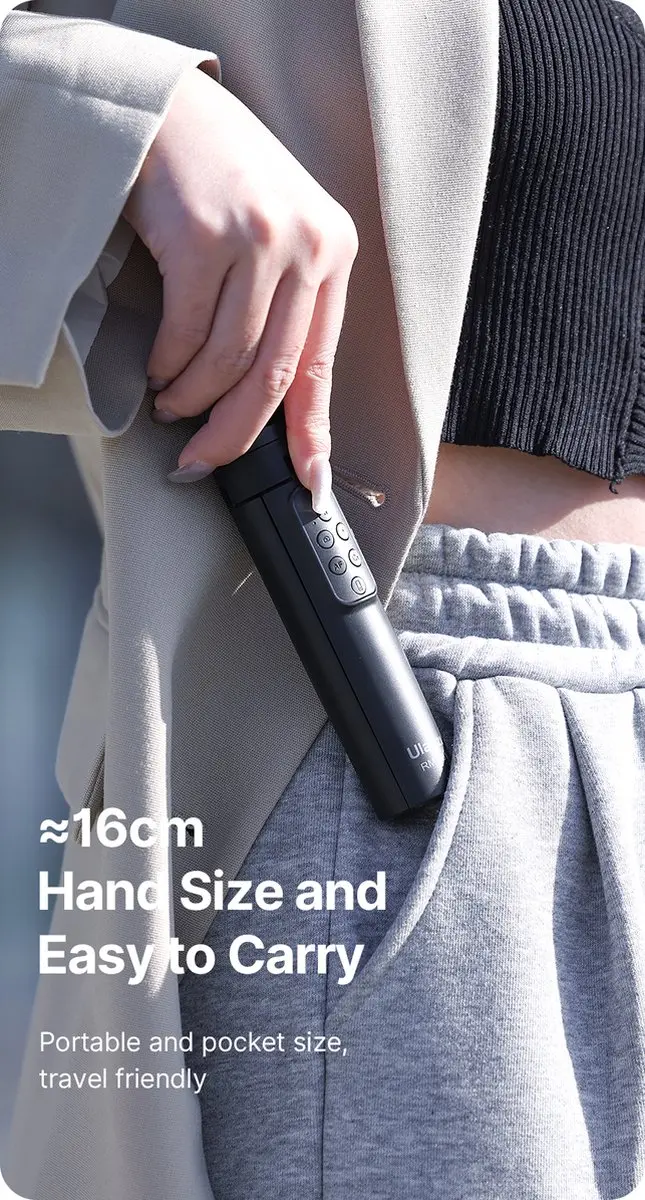 Ulanzi RMT-01 Selfiestick Statief - Bluetooth Remote - Zwart