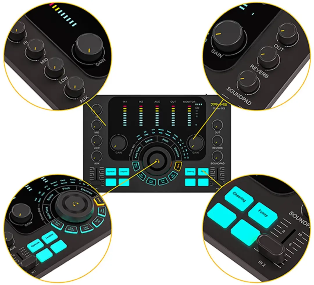 7RYMS 7CasterSE3 Podcast Kit - AX100D Microfoon & Mixer - Zwart