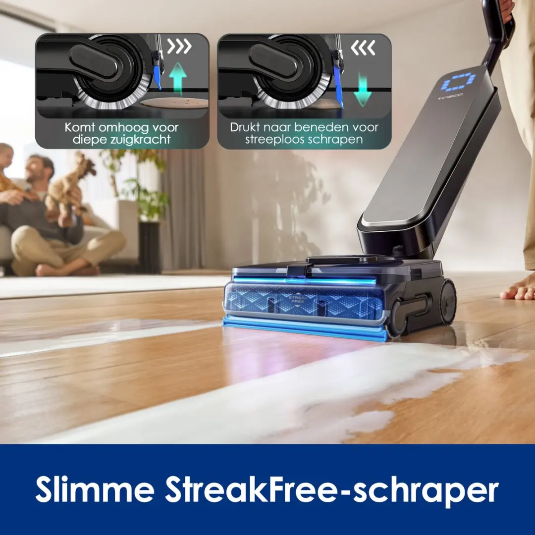 Tineco Floor One S9 Scientist Complete Stofzuiger - 22 kPa - Zwart