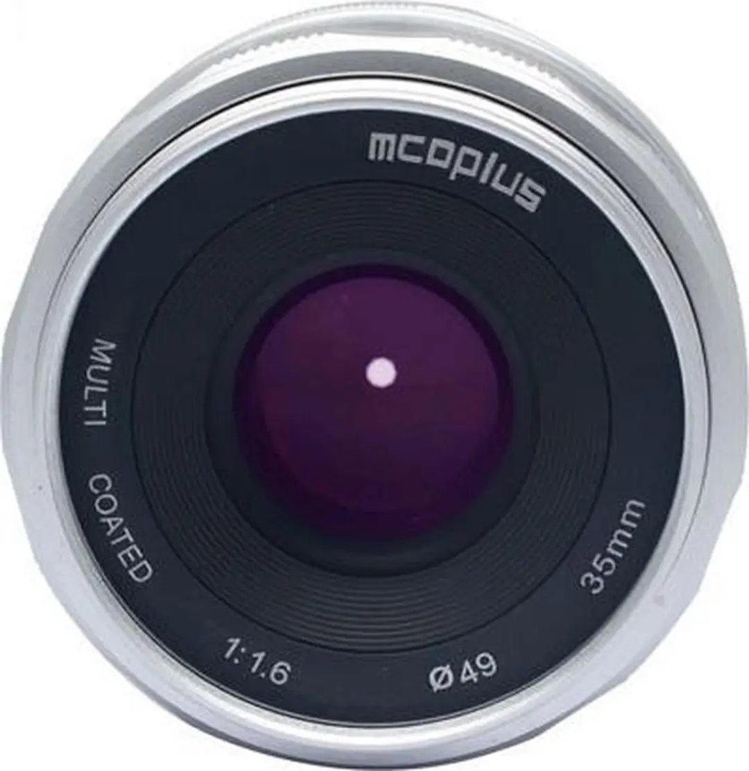 MCOPLUS MCO-35mm f/1.6 Objectief - Micro Four Thirds - Zilver